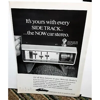 1972 Motorola Car Stereo Side Track Print Ad Vintage 70s • $6.99