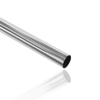 £5.90 • Buy Wardrobe Hanging Rail Chrome Pole 25mm Round Tube Bar Clothes Closet + Fittings