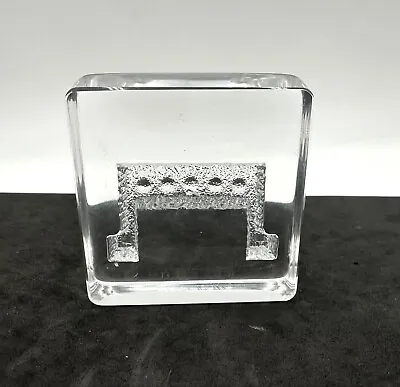 Paperweight Hadeland Brukskunst Fritjof Loken Norway Hand Made Lead Crystal • $14.99