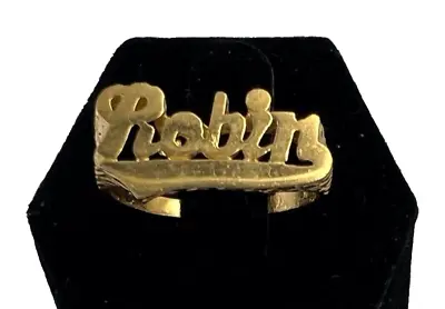 Vintage ROBIN Brass Metal Ring • $9.99