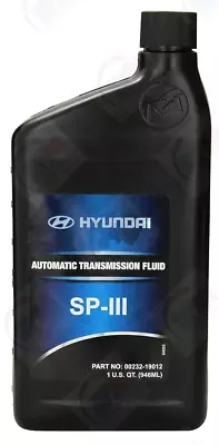 For HYUNDAI Genuine SPIII SP3 Automatic Transmission Fluid (Pack Of 1 Qt.) • $25.67