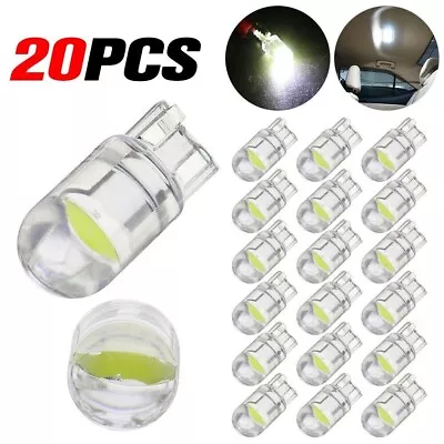 20pc T10/194/168 W5W/158 DC 12V White COB LED License Plate Interior Light Bulbs • $9.35