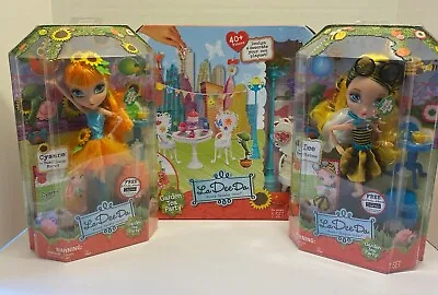 La Dee Da Lot 2 Dolls Dee Cyanne Sunflower Burst 1 Garden Tea Party Playset Nip • $65