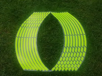 Neon Green Motorbike Car Rim Tape Wheel Reflective Sticker Motorcycle • $6.15
