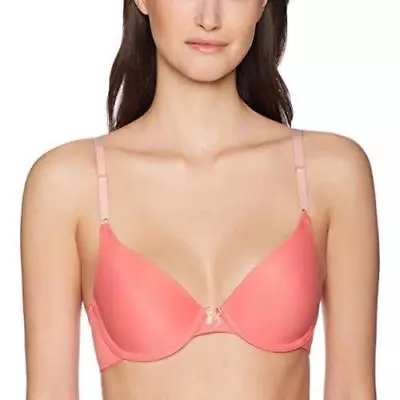 Maidenform Bra One Fab Fit Demi Tailored T-Shirt Coral Punch 07959 Sz.34C36B/D • $27.99