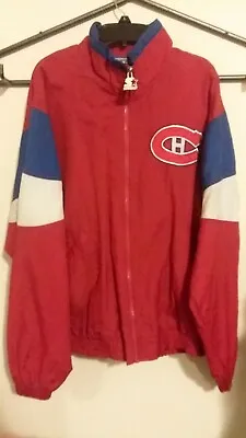   Rare NHL Montreal Canadians Training Staff Starter  Satin Jacket. Mens Medium • $150