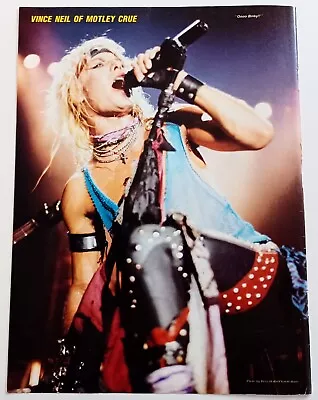 Motley Crue Vince Neil Live~orig 1985 Poster~vtg Print Magazine Pinup Clipping • $15.99