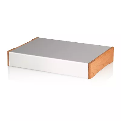 Aluminum Chassis Amplifier Case Wooden Side Panel Box Enclosure DIY House Silver • $59.99