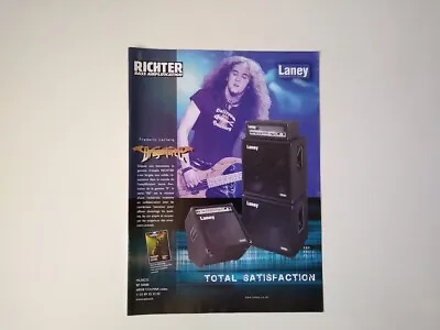Frederic Leclerq Dragonforce Laney Richter Bass Amplifier Ad Clipping France • £8.67