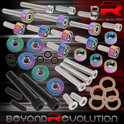 For Honda D-Series Header/Distributor Cam Cap/Valve Washer + Bolt Neo Chrome • $58.99