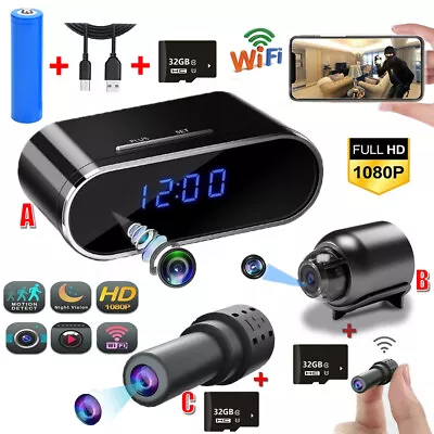 Mini Camara Oculta De Seguridad Espia WiFi 1080P Inalambrica Con Audio Y Video • $39.99