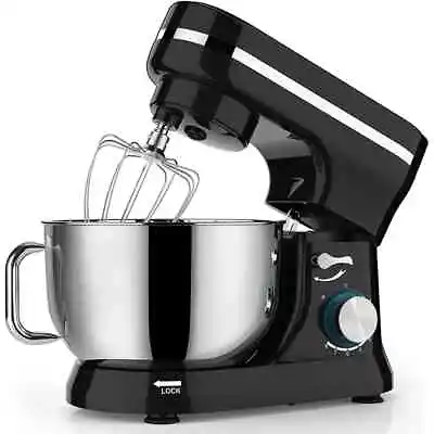 Kitchen Stand Food Mixer With 4.5L 8 Speed Stainless Steel Food Processor Black • $84.99