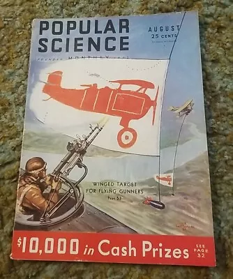 Popular Science Magazine August 1932 Fighter Plane Cover • $9.99