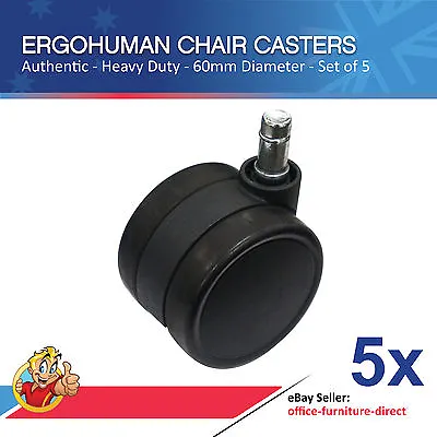 $57 • Buy Ergohuman Casters Set Of 5 Ergohuman Chair Caster Swivel Roller Wheel For Chairs