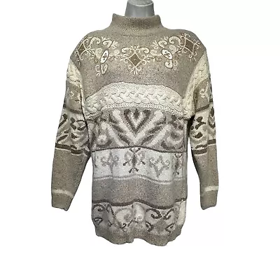 Vintage IB Diffusion Embellished Cable Knit Mohair Sweater Size XS • $33