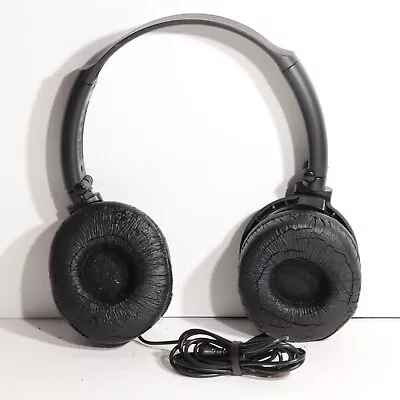 Sony MDR-NC8 Noise Cancelling Headphones Black Padded Over The Ear Folding WORK • $10.99