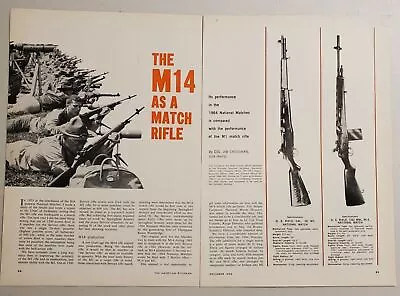 1964 Magazine Photos Article The M14 As A Match Rifle & .30 Cal M1 • $16.81