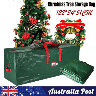 Waterproof Extra Large Christmas Tree Storage Bag Xmas Festive Zip Up Organiser • $31.59