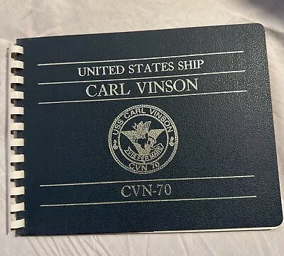 Vintage United States Ship Carl Vinson CVN-70 Spiral Bound Board Photo Book 1992 • $19.99