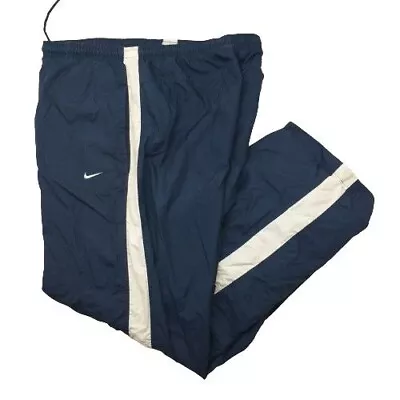 Nike Pants Mens XL Blue Lined Vintage Woven Y2K 90s Training Soccer Workout • $35