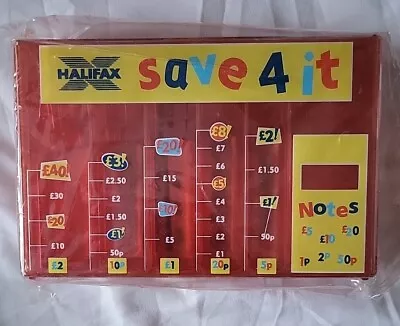 New Vintage Boxed ~ Halifax Save 4 It Money Box ~ Coin Sorter ~ Building Society • £27.50