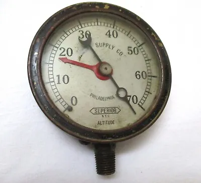 Vintage Superior N.Y.C. Altitude Gauge - Steam Punk - ? Supply Co. Philadelphia • $24.99