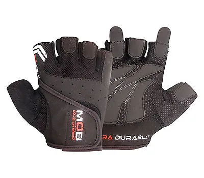 £5.99 • Buy WEIGHT LIFTING GYM LEATHER PADDED GLOVES FITNESS TRAINING Cycling Wrist STRAPS