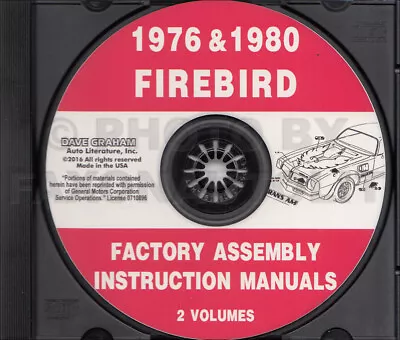 1976 And 1980 Firebird And Trans Am CD Assembly Manual 76-80 Pontiac Formula • $29.94