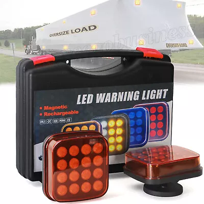 Wireless Led Rear Tail Lights Battery Operated USB Magnetic Tow Towing Trailer • $54.14