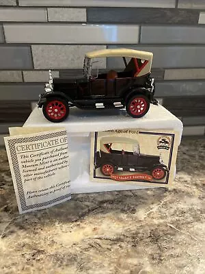 1927 Ford Model T Touring Car Diecast  Tan Roof Black Car COA • $15