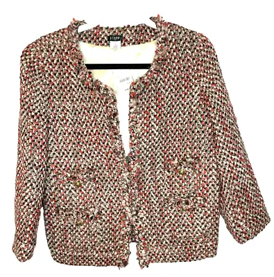 NWT J. Crew Size 8 Boucle Jacket Blazer Hook And Eye Closures $198 • $80