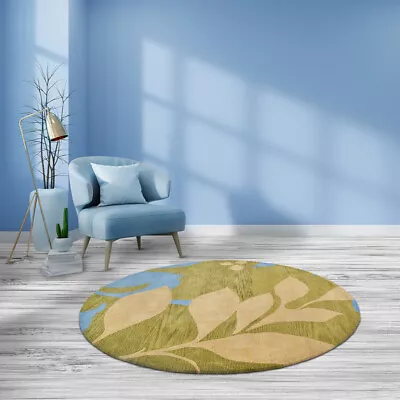 Hand Tufted Wool 8'x8' Round Area Rug Floral Green BBH Homes BBK00719 • $237.55