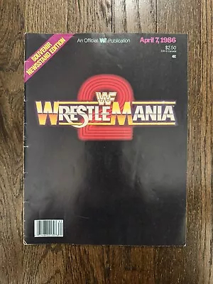 Vintage 1986 Wrestlemania 2 Souvenir Program Newsstand Edition Hulk / Bundy • $29.95