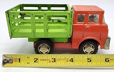 Vintage Marx 1971 Pressed Steel Green & Red Panel Stake Truck MCMLXXI Marx Japan • $21.95