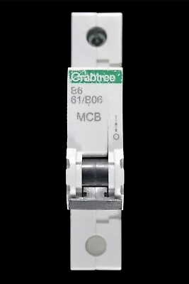 CRABTREE 6 AMP CURVE B 6 KA MCB CIRCUIT BREAKER STARBREAKER 61/B06 NS • £3.95