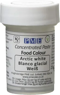 £2.10 • Buy PME Paste Colour FOOD COLOURING Paste Gel, ARCTIC WHITE 25g NEW UK