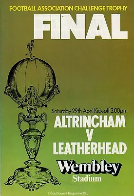 1978 FA TROPHY FINAL - Altrincham V Leatherhead - FREE POSTAGE • £2.99