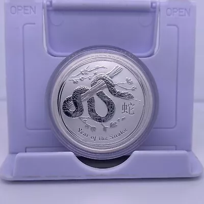 1/2 Oz 2013 Lunar Year Of The Snake 999 Fine Silver Coin Perth Mint + Capsuled • £9.50