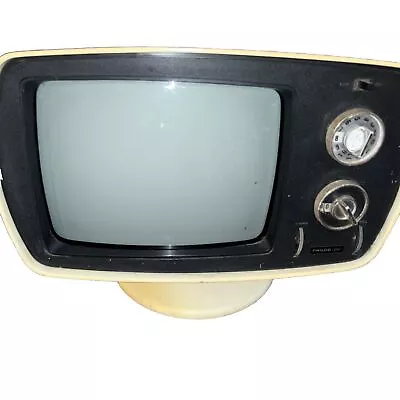 Vintage Cream  1970s PHILCO Ford ATOMIC TV Television SPACE AGE Tested MCM B370 • $200