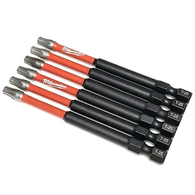 3.5in T25 Torx Milwaukee Impact Duty 6 Bit Set Screw Driver Bits NEW • $14.99