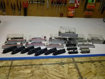 C-10 Sale Lot Of 12 High Speed Metals N Scale Non-powered Engines Cars #71 • $32