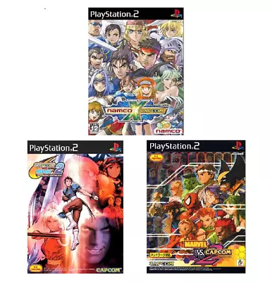 MARVEL VS. CAPCOM 2 CAPCOM VS. SNK 2 NAMCO X CAPCOM Set Of 3  PS2 Playstation2  • $97.90