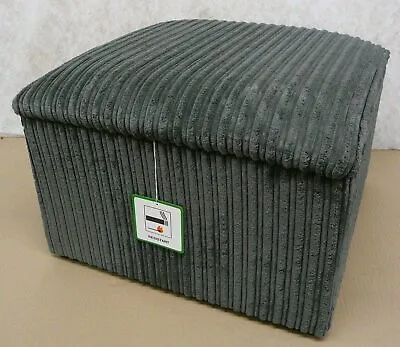 Ottoman Storage Box Pouffe Footstool In Jumbo Cord Fabric Small L15  W 15  H 13  • £49.99