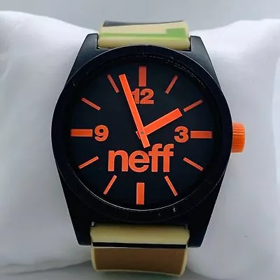 Neff Daily Orange Markers Mens Plastic Wrist Watch Colorful Silicone W/battery • $32