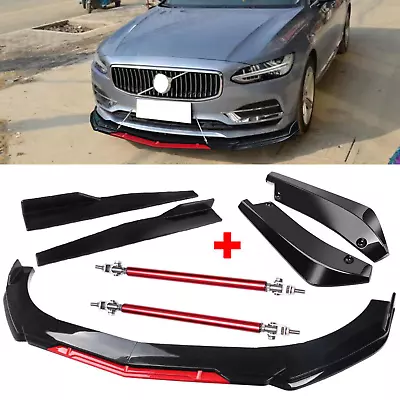 For Volvo S40 S60 S80 Front Bumper Lip Splitter Spoiler Body Kit + Side Skirt • $59.99