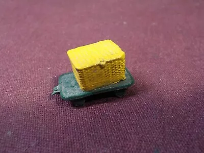 Vintage Miniature Model Railroad Accessories- Metal Single Luggage Cart Yellow • $0.99