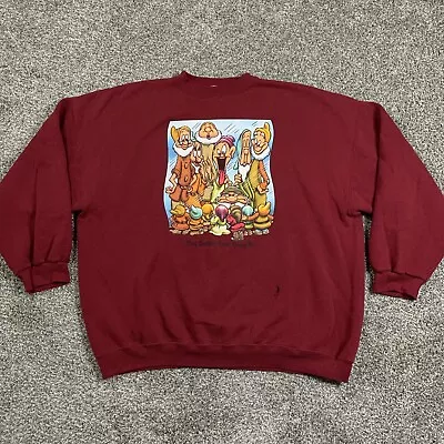 Vintage Seven Foot Dwarfs Snow White Crewneck Sweatshirt Sz 2XL Walt Disney 90's • $16.99