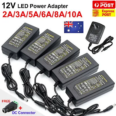 AC DC 12V 5V 2A 5A 8A 10A Power Supply Adapter Charger For CCTV LED Strip Lights • $11.99