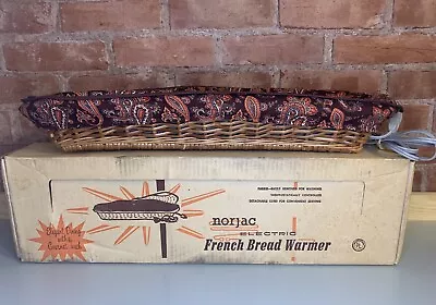 Vintage 60s Norjac Electric French Bread Warmer Paisley Tested/Works OG Box • $29.99