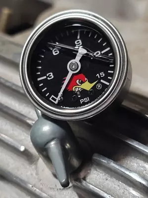 Clay Smith Direct Fit 15lb PRESSURE GAUGE Liquid Filled MR HORSEPOWER Hot Rod • $59.99